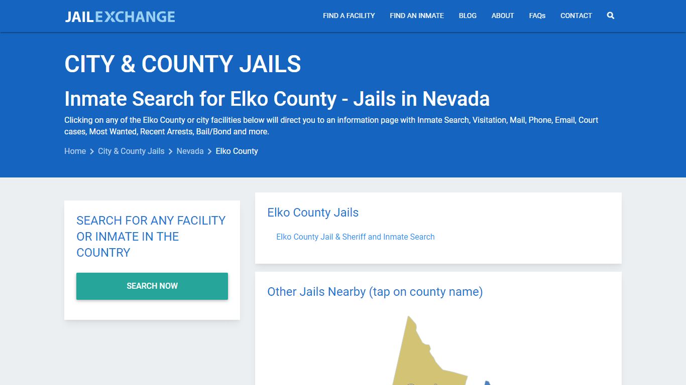 Inmate Search for Elko County | Jails in Nevada - Jail Exchange