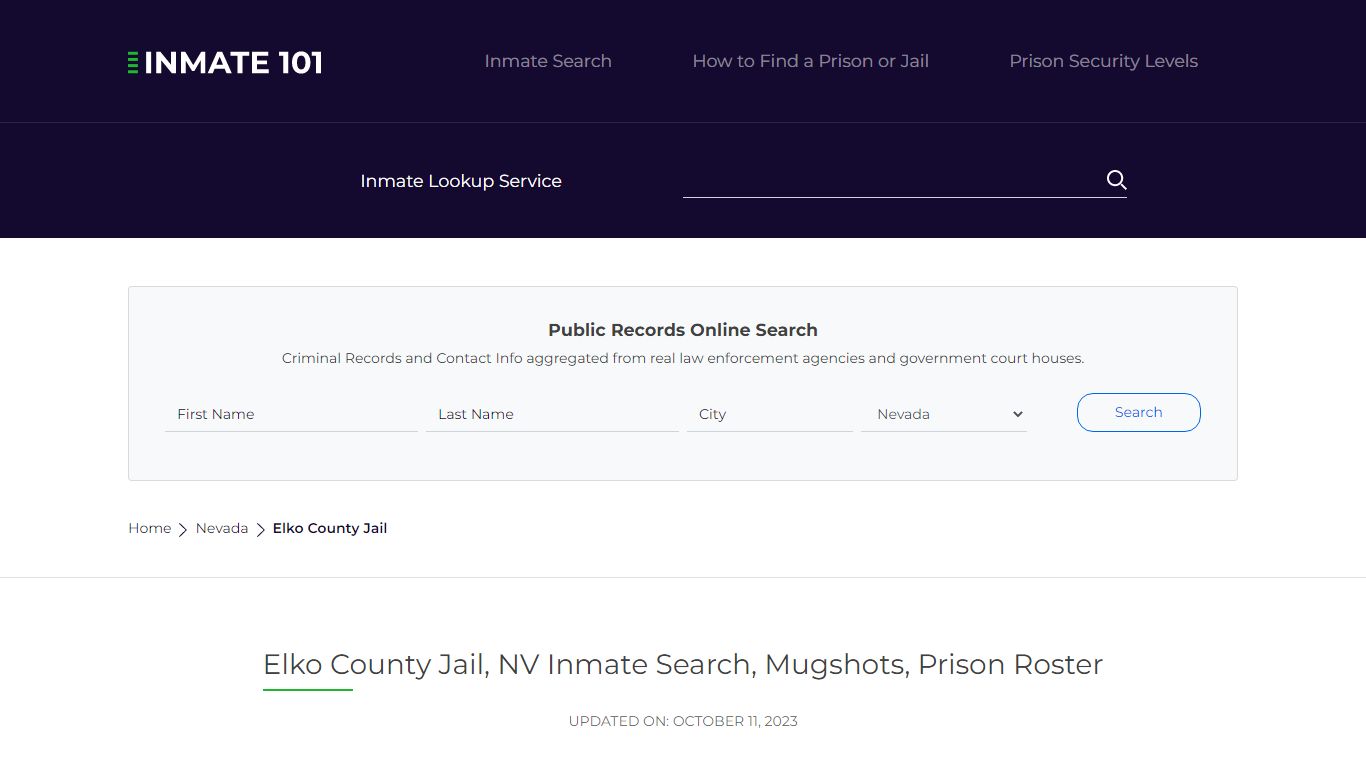 Elko County Jail, NV Inmate Search, Mugshots, Prison Roster